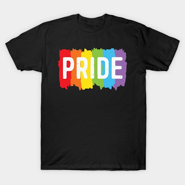 Pride colors LGBT rainbow pride T-Shirt by little.tunny